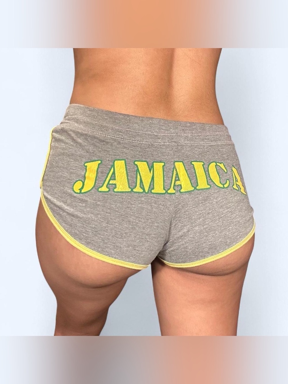 Y2K Grey Jamaica Micro Shorts by Sun Kissed Island!